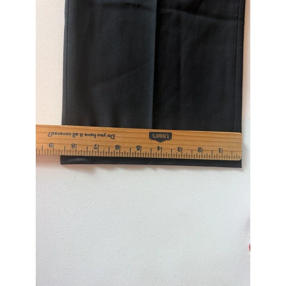 NWT Lauren Ralph Lauren Ultraflex Dress Pants Mens 44x32 Black Wool Flat Front